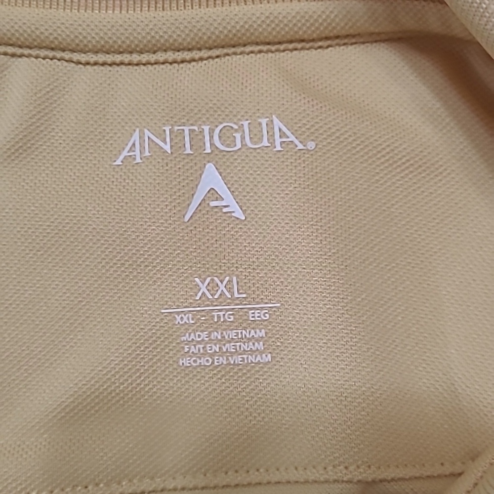 Antigua Light Yellow Polo Shirt size XXL - Picture 3 of 8
